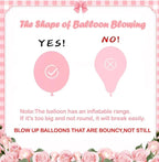 Pink Balloon Garland Arch Kit,Coquette Birthday Decorations 176Pcs Pink Bow Long Balloons Pink and White Balloons Different Size for Wedding