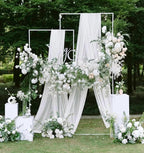 Wedding Arch Draping Fabric 2 Panels 28.7" x 20FT White Sheer Fabric Backdrop Arch Draping for Wedding Ceremony Birthday Party Bridal Shower