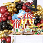 Balloon Garland Arch Kit – Burgundy Black Gold Balloons with Bonus DIY Hat and Wings for Baby Shower Anniversary Graduation Party Supplies