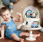 6 PCS Farm Cow Cake Toppers ,Cartoon Animal Cake Topper Decorations for Birthday Party Baby Shower Decor