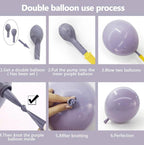 Dusty Green Purple Pink Balloon Garland Double Stuffed Lavender Light Mist Green Ivory Pastel Balloon Arch Kit with Lilac Blush Color
