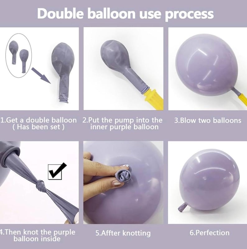 Dusty Green Purple Pink Balloon Garland Double Stuffed Lavender Light Mist Green Ivory Pastel Balloon Arch Kit with Lilac Blush Color