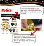 70th Birthday Decorations Men Women, Black and Gold 70th Birthday Balloons Set Party Decorations with Happy 70th Birthday Decorations Banner