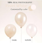 Pearl Balloon Arch Pearl White Sand Double Stuffed Balloons Arch With Pearl Stickers 5/10/12/18 Inch Bridal Shower Balloon Arch Pearl Ivory