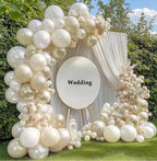 Pearl Balloon Garland Double Stuffed Pearl White Balloons Cream White Balloon Arch Kit Ivory Pearl Sand White Balloons for Wedding Bridal