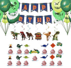 Dinosaur Birthday Party Supplies Kit For Boys, Dinosaur Party Decorations-20 Guest-Include Dino Plates Cups Napkins Banner Cutlery Balloon