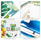 One a Saurus Birthday Decorations 105Pcs Dinosaur 1st Birthday Party Supplies for Boy Dinosaur Balloon Garland Balloon Box Backdrop , Banner