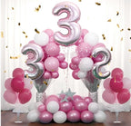 4 Set Balloon Stand Kit - Table Balloon Stands with Base, Easy Assembly Balloon Sticks, Reusable Balloon Holders for Baby Showers,Birthday
