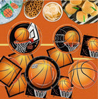 155pcs Basketball Party Decorations ,Basketball Party Supplies - Plates,Napkins,Cups,Banner,Hanging Swirls,Balloons, for Basketball Birthday