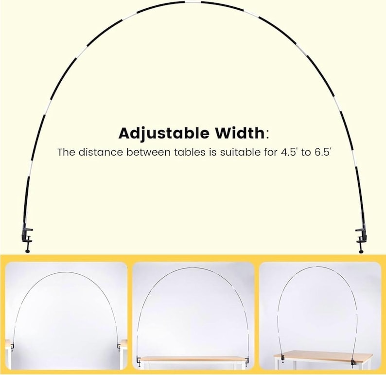13FT Table Balloon Arch Kit Stand – Adjustable Balloon Arch Stand for Table, Reusable Balloon Table Arch Frame for Birthday, Baby Shower