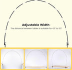 13FT Table Balloon Arch Kit Stand – Adjustable Balloon Arch Stand for Table, Reusable Balloon Table Arch Frame for Birthday, Baby Shower