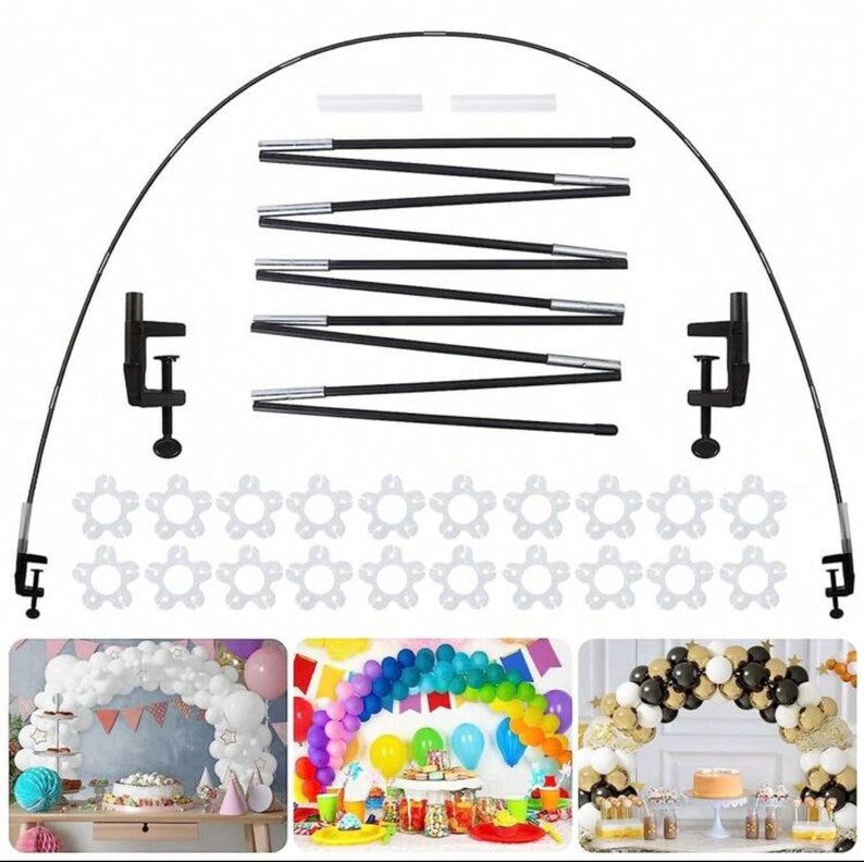 13FT Table Balloon Arch Kit Stand – Adjustable Balloon Arch Stand for Table, Reusable Balloon Table Arch Frame for Birthday, Baby Shower