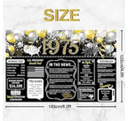 Happy 51st Birthday Class Reunion Anniversary Back in 1975 Cheers to 51 Years Backdrop Large Wall Banner Birthday Hanging Poster Supplies