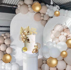 Write Gold Balls Cake Toppers Champagne Rose Cake Decoration with Gold Palm Leaves Boho Birthday Cake Decoration Balloon Cake for Birthday