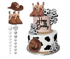 Cowboy Cake Decorations Cowboy Hat and Boot Cake Toppers Disco Ball Cake Topper Western Cowboy Cowgirl Birthday Baby Shower Party Favors