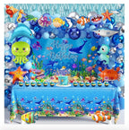 Under the Sea Party Decorations 98Pcs, Ocean Theme Birthday Party Supplies, Backdrop  Garlands Ocean Animals Balloons for Pool Beach Party