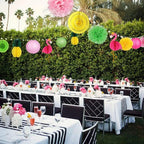 Flamingo Party Supplies, Hawaiian Party Decorations Flamingo and Pineapple Honeycomb Ball Paper Lanterns Paper Fans Pom poms Flowers