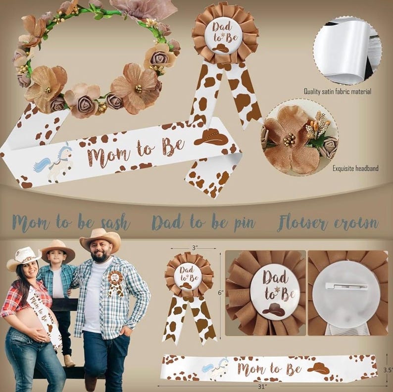 Cowboy Baby Shower Decorations Party Supplies for Boy, A Little Cowboy is on the Way Decorations, Western Baby Shower Decor, Cowboy Rodeo