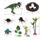 26 PCS Dinosaur Cake Toppers With Dinosaur Eggs Leaves Trees Cake Decorations For Birthday,Dinosaur Themed,Jungle Safari, Wild Animals Party