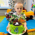 26 PCS Dinosaur Cake Toppers With Dinosaur Eggs Leaves Trees Cake Decorations For Birthday,Dinosaur Themed,Jungle Safari, Wild Animals Party