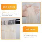 Champagne Tulle Backdrop Curtains with Lights String 10FTX8FT Sheer Curtains with Lights Tulle Curtains Backdrop for Wedding Birthday Party