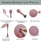 Pink Blue Green Balloons Garland Kit, Double Stuffed Dusty Green Light Blue Blush Dusty Pink Mauve Pastel Balloon Arch Kit for Birthday