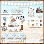 My First Rodeo Birthday Party Decorations, Cowboy 1st Birthday Party Supplies,First Rodeo Birthday Backdrop Balloons Arch Box for 1 Year Old