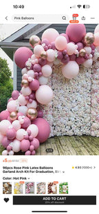 Pink White Gold Balloon Garland  Light Dusty Pink Balloons Pastel White Balloon Arch Kit Gold Balloons For Bridal Baby Shower,Birthday Party