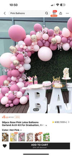 Pink White Gold Balloon Garland  Light Dusty Pink Balloons Pastel White Balloon Arch Kit Gold Balloons For Bridal Baby Shower,Birthday Party
