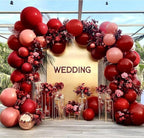 Burgundy Pink Balloons-Double Stuffed Maroon Balloon Garland Metallic Foil Rose Gold Balloon Arch Kit Dusty Pink Balloon Different Sizes