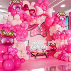 ALL-IN-1 Minnie Balloon Arch Kit with BONUS Bow & Mouse Head Balloons - Mini Mouse Balloons for Birthday Decorations, Oh Twodles Birthday