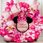 ALL-IN-1 Minnie Balloon Arch Kit with BONUS Bow & Mouse Head Balloons - Mini Mouse Balloons for Birthday Decorations, Oh Twodles Birthday