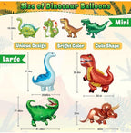 Dinosaur Birthday Party Decorations Supplies Happy Birthday Banner Crepe Paper Green Orange Blue Gold Dino Foil Balloons Garland Arch Kit