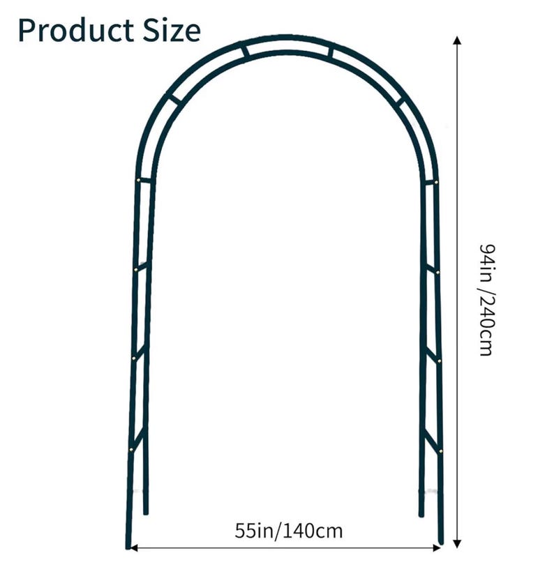 Metal Garden Arch, Wedding & Event Decoration, Garden Trellis for Climbing Plants, Assemble Freely 2 Sizes for Various Climbing Plant Roses