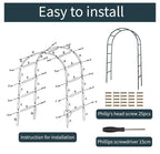 Metal Garden Arch, Wedding & Event Decoration, Garden Trellis for Climbing Plants, Assemble Freely 2 Sizes for Various Climbing Plant Roses