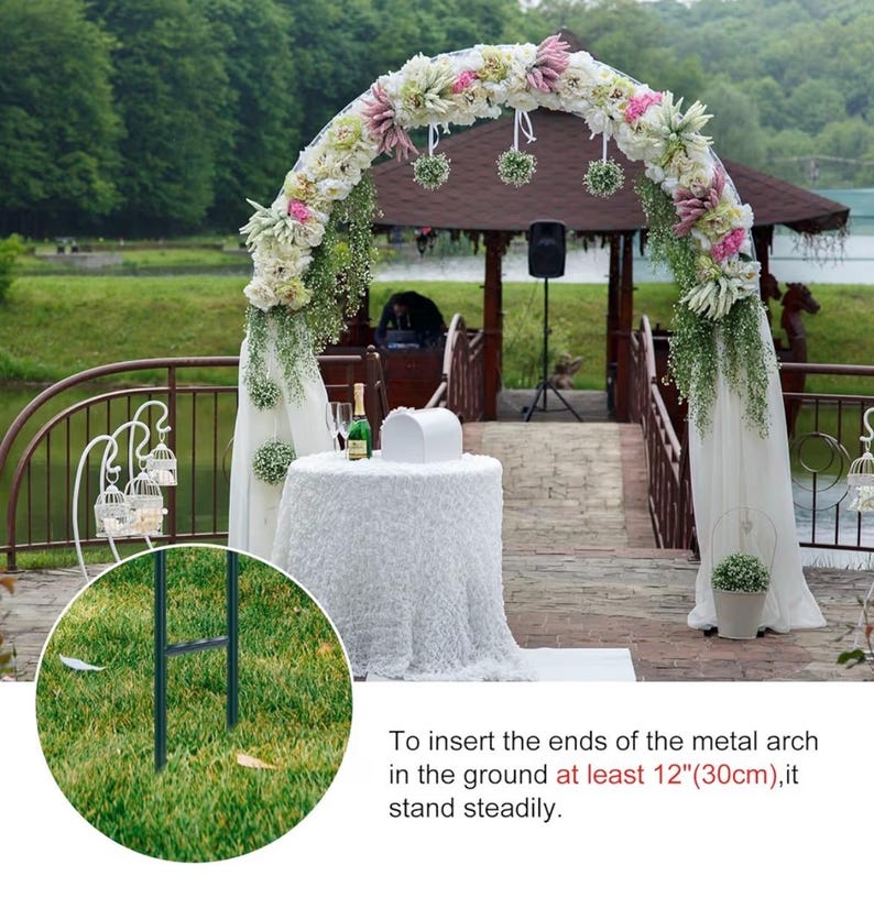 Metal Garden Arch, Wedding & Event Decoration, Garden Trellis for Climbing Plants, Assemble Freely 2 Sizes for Various Climbing Plant Roses