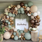 Dusty Green Nude Balloon Garland Double Stuffed Brown Blush White Sand Cream Neutral Balloon Arch Kit Sage Green Beige Balloons