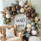 Dusty Green Nude Balloon Garland Double Stuffed Brown Blush White Sand Cream Neutral Balloon Arch Kit Sage Green Beige Balloons