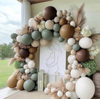 Dusty Green Nude Balloon Garland Double Stuffed Brown Blush White Sand Cream Neutral Balloon Arch Kit Sage Green Beige Balloons