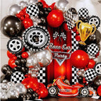Race Car Balloon Arch Kit with BONUS Trophy & Number 2 - Cars Balloon Garland Kit for Lightning McQueen Cars 2 Birthday Hot Wheels Balloons