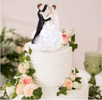 Wedding Cake Toppers Bride and Groom Dancing Figurines Cake Topper Wedding Decorations for Engagement Party Fun Couple Figurines Gifts