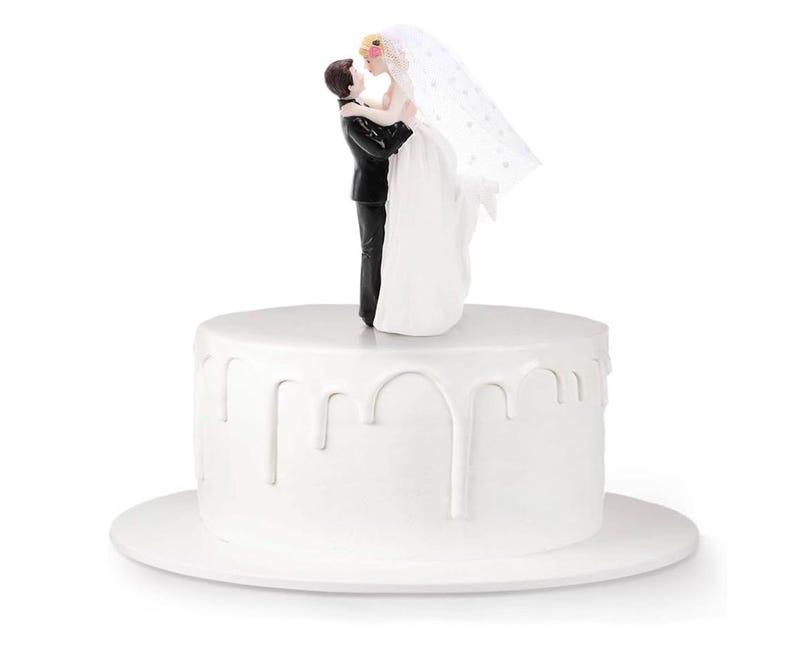 5.5" Bride Groom Wedding Cake Topper, Resin Couple Statue Decorative Figurine, Vintage Cake Toppers for Anniversaries, Engagement Parties