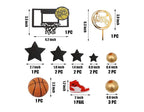 16 PCS Basketball Theme Cake Toppers, Cake Decoration for Boy birthday Party Decorations Supplies