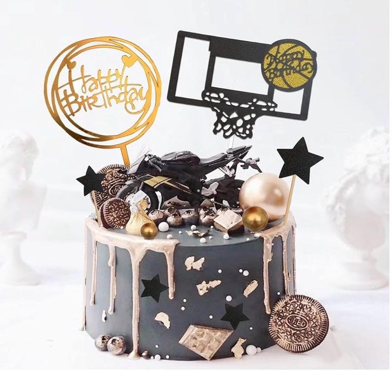 16 PCS Basketball Theme Cake Toppers, Cake Decoration for Boy birthday Party Decorations Supplies