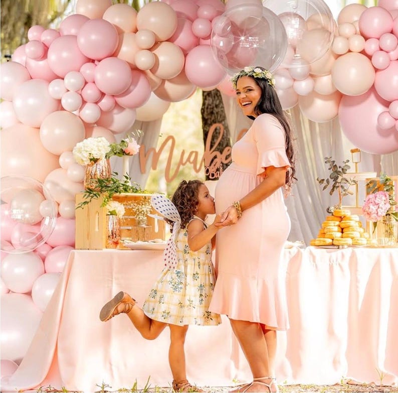Pink Balloon Arch Kit 126Pcs Light Pastel Pink Sand Balloon Garland Kit,Macaron Balloons for Wedding Birthday Baby Shower Gender Reveal