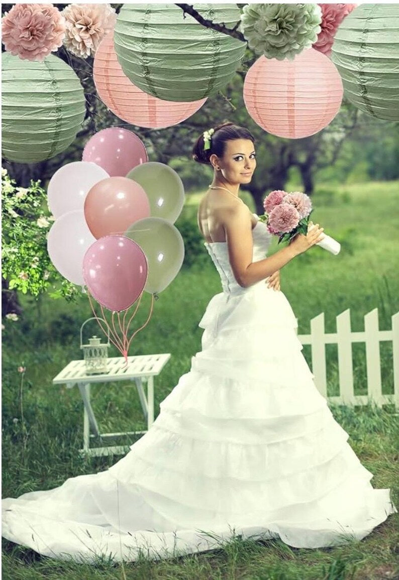 Bachelorette Decorations Pink Green- Bridal Shower Party Decor and Supplies Kit for Wedding With Foil Balloons Table Confetti Scatters