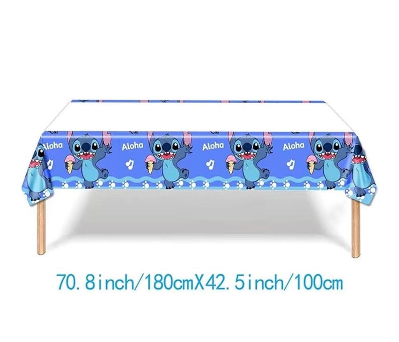 Stitch Party Supplies, 103pieces Birthday Decorations Set Include Banner, Balloons, Stickers, Hanging Swirls, Cake Cupcake Toppers, Tableclo