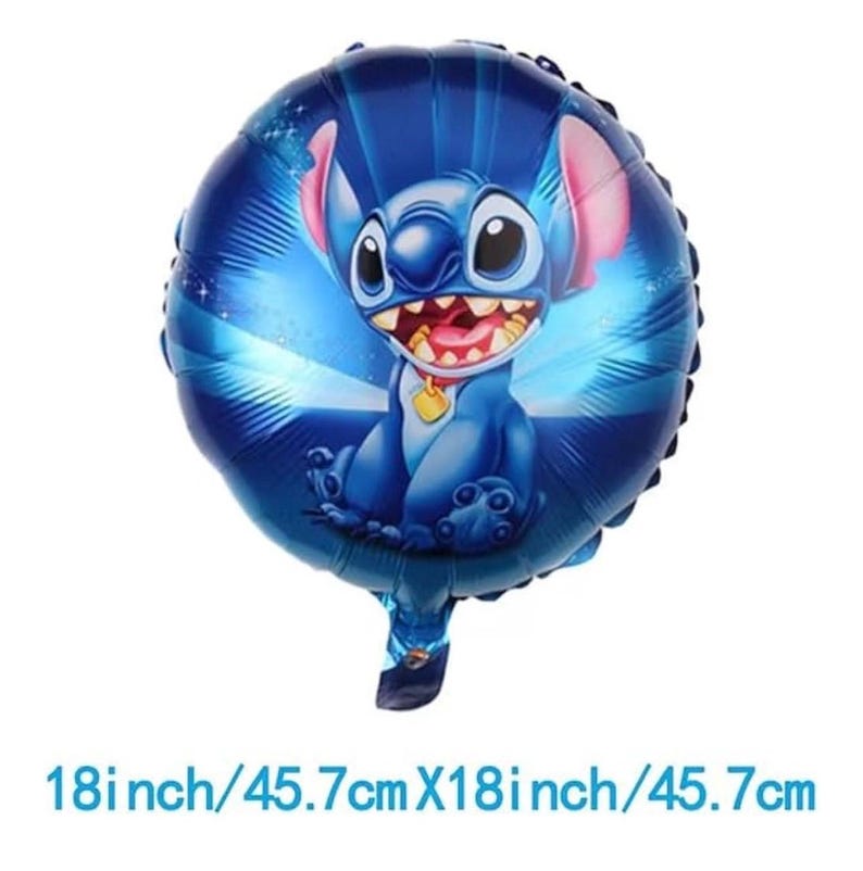 Stitch Party Supplies, 103pieces Birthday Decorations Set Include Banner, Balloons, Stickers, Hanging Swirls, Cake Cupcake Toppers, Tableclo