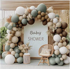 Dusty Green Nude Balloon Garland Double Stuffed Brown Blush White Sand Cream Neutral Balloon Arch Kit Sage Green Beige Balloons