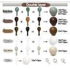 Dusty Green Nude Balloon Garland Double Stuffed Brown Blush White Sand Cream Neutral Balloon Arch Kit Sage Green Beige Balloons